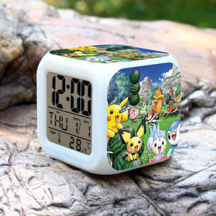 Pokemon Alarm Clock Digital LED 7 Colors Change Night Light For Kids A34 - Lusy Store