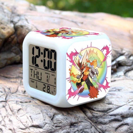 Pokemon Alarm Clock Digital LED 7 Colors Change Night Light For Kids A34 - Lusy Store
