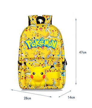 Pokemon Backpack Pikachu Anime Squirtle Travel Bag Teenagers Boys Girls Kawaii Knapsack Students Backpack For School B96 - Lusy Store