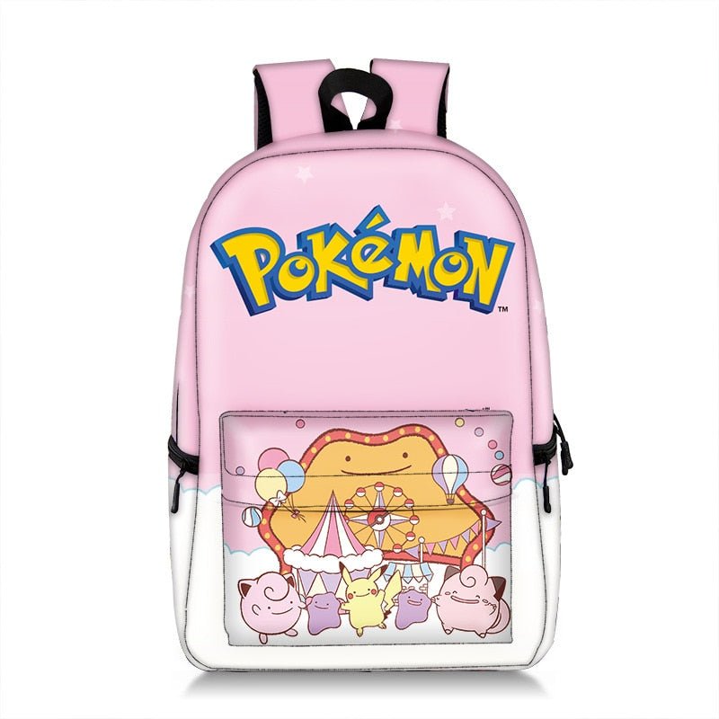 Pokemon Backpack Pikachu Anime Squirtle Travel Bag Teenagers Boys Girls Kawaii Knapsack Students Backpack For School B96 - Lusy Store