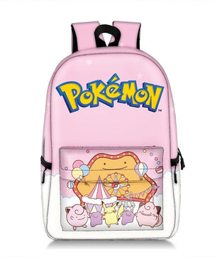 Pokemon Backpack Pikachu Anime Squirtle Travel Bag Teenagers Boys Girls Kawaii Knapsack Students Backpack For School B96 - Lusy Store