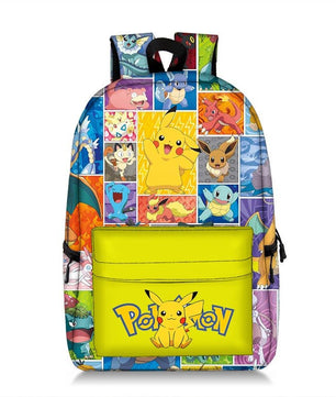Pokemon Backpack Pikachu Anime Squirtle Travel Bag Teenagers Boys Girls Kawaii Knapsack Students Backpack For School B96 - Lusy Store