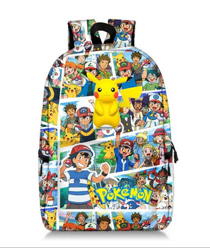 Pokemon Backpack Pikachu Anime Squirtle Travel Bag Teenagers Boys Girls Kawaii Knapsack Students Backpack For School B96 - Lusy Store