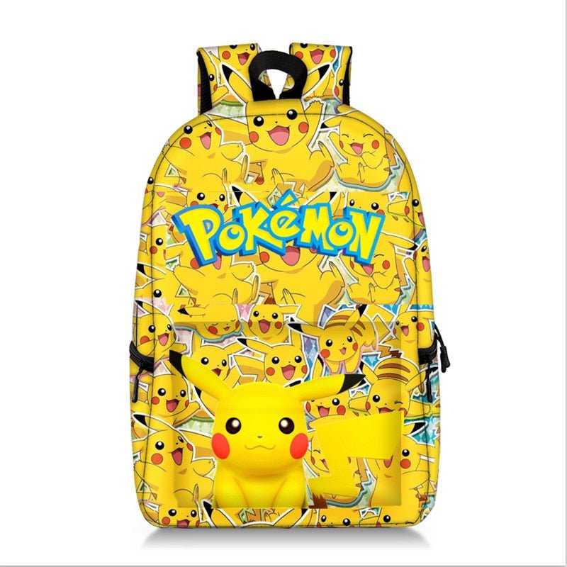 Pokemon Backpack Pikachu Anime Squirtle Travel Bag Teenagers Boys Girls Kawaii Knapsack Students Backpack For School B96 - Lusy Store