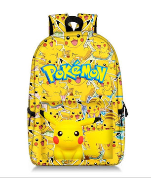 Pokemon Backpack Pikachu Anime Squirtle Travel Bag Teenagers Boys Girls Kawaii Knapsack Students Backpack For School B96 - Lusy Store