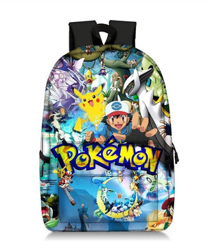 Pokemon Backpack Pikachu Anime Squirtle Travel Bag Teenagers Boys Girls Kawaii Knapsack Students Backpack For School B96 - Lusy Store