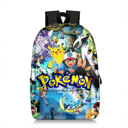 Pokemon Backpack Pikachu Anime Squirtle Travel Bag Teenagers Boys Girls Kawaii Knapsack Students Backpack For School B96 3