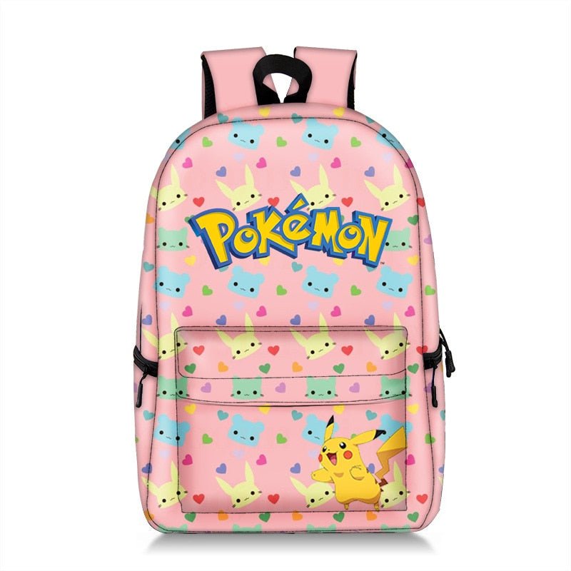 Pokemon Backpack Pikachu Anime Squirtle Travel Bag Teenagers Boys Girls Kawaii Knapsack Students Backpack For School B96 - Lusy Store
