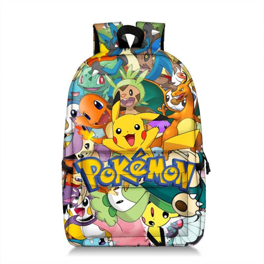 Pokemon Backpack Pikachu Anime Squirtle Travel Bag Teenagers Boys Girls Kawaii Knapsack Students Backpack For School B96 - Lusy Store