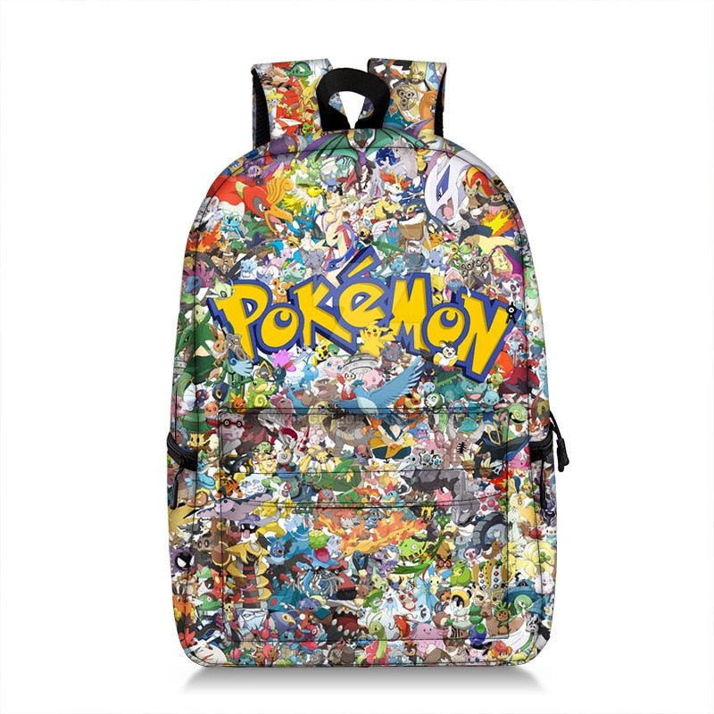 Pokemon Backpack Pikachu Anime Squirtle Travel Bag Teenagers Boys Girls Kawaii Knapsack Students Backpack For School B96 - Lusy Store