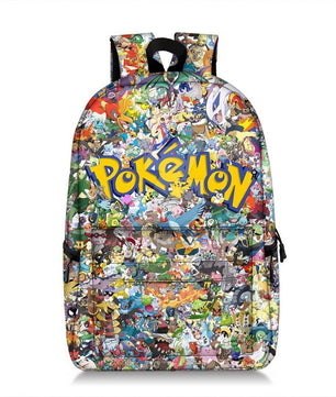 Pokemon Backpack Pikachu Anime Squirtle Travel Bag Teenagers Boys Girls Kawaii Knapsack Students Backpack For School B96 - Lusy Store