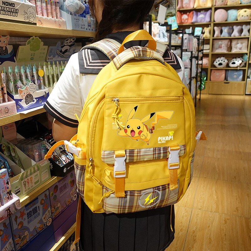 Pokemon Backpack Pikachu Students Primary And Middle Backpack For School Men And Women Animation Peripheral Leisure Travel B98 - Lusy Store