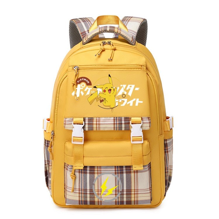 Pokemon Backpack Pikachu Students Primary And Middle Backpack For School Men And Women Animation Peripheral Leisure Travel B98 - Lusy Store
