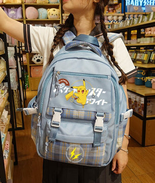 Pokemon Backpack Pikachu Students Primary And Middle Backpack For School Men And Women Animation Peripheral Leisure Travel B98 - Lusy Store