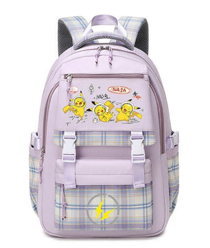 Pokemon Backpack Pikachu Students Primary And Middle Backpack For School Men And Women Animation Peripheral Leisure Travel B98 - Lusy Store