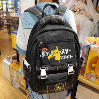 Pokemon Backpack Pikachu Students Primary And Middle Backpack For School Men And Women Animation Peripheral Leisure Travel B98 - Lusy Store