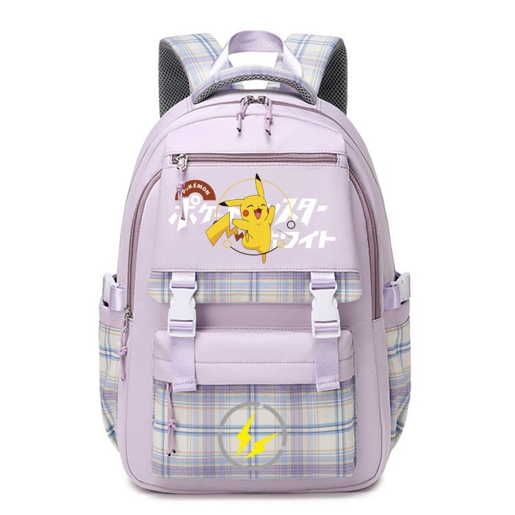 Pokemon Backpack Pikachu Students Primary And Middle Backpack For School Men And Women Animation Peripheral Leisure Travel B98 - Lusy Store