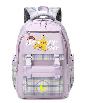 Pokemon Backpack Pikachu Students Primary And Middle Backpack For School Men And Women Animation Peripheral Leisure Travel B98 - Lusy Store