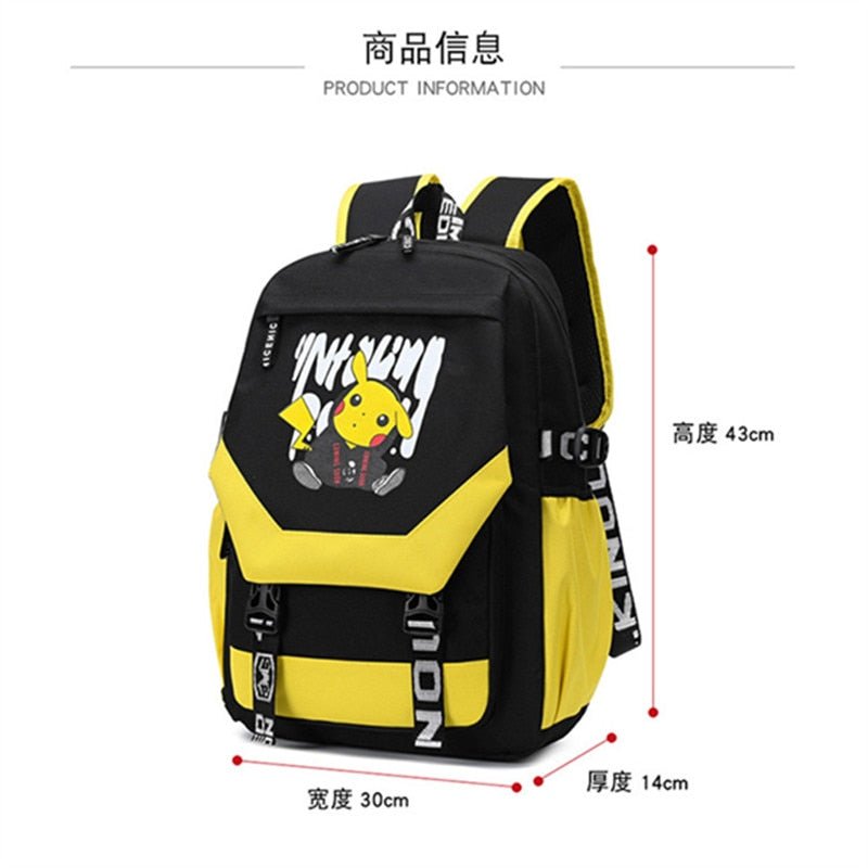 Pokemon Backpack Waterproof Oxford Travel Bag Teenagers Backpack For School B95 - Lusy Store