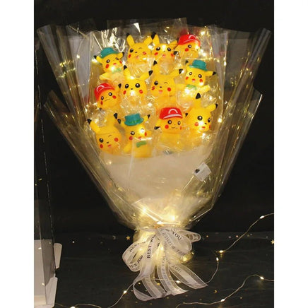 Pokemon Bouquet Figures Model Pikachu Soap Flower Gifts