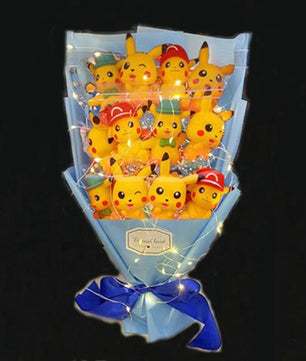Pokemon Bouquet Figures Model Pikachu Soap Flower Gifts - Lusy Store LLC