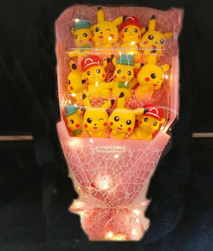 Pokemon Bouquet Figures Model Pikachu Soap Flower Gifts - Lusy Store LLC