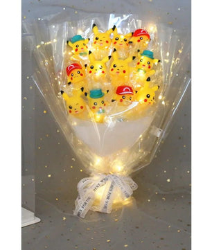 Pokemon Bouquet Figures Model Pikachu Soap Flower Gifts - Lusy Store LLC