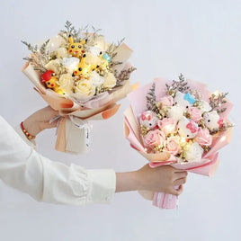 Pokemon Bouquet Kawaii Plush Cartoon Pikachu Flower Bouquet