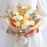 Pokemon Bouquet Kawaii Plush Cartoon Pikachu Flower Bouquet