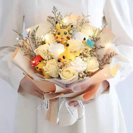 Pokemon Bouquet Kawaii Plush Cartoon Pikachu Flower Bouquet