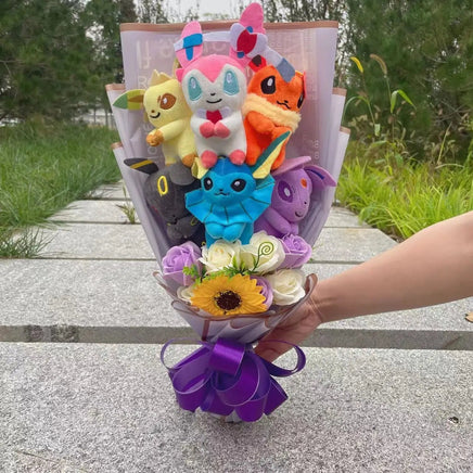 Pokemon Bouquet Plush Kawaii Cartoon Anime Stuffed Creative Gift
