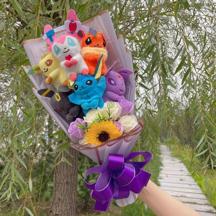 Pokemon Bouquet Plush Kawaii Cartoon Anime Stuffed Creative Gift