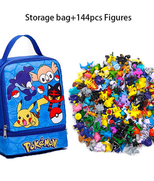 Pokemon Kindergarten Backpack Storage Bag With 144pcs Action Figures Pokeball Dolls B382 - Lusy Store