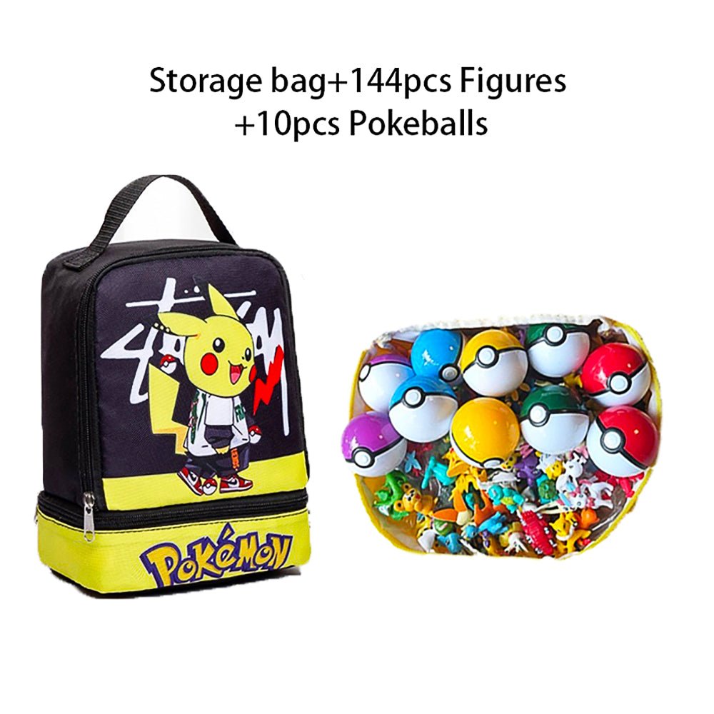 Pokemon Kindergarten Backpack Storage Bag With 144pcs Action Figures P