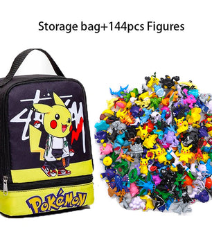 Pokemon Kindergarten Backpack Storage Bag With 144pcs Action Figures Pokeball Dolls B382 - Lusy Store