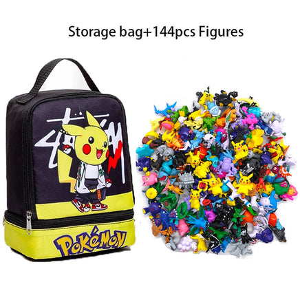 Pokemon Kindergarten Backpack Storage Bag With 144pcs Action Figures Pokeball Dolls B382 - Lusy Store