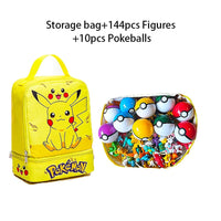 Pokemon Kindergarten Backpack Storage Bag With 144pcs Action Figures Pokeball Dolls B382 - Lusy Store