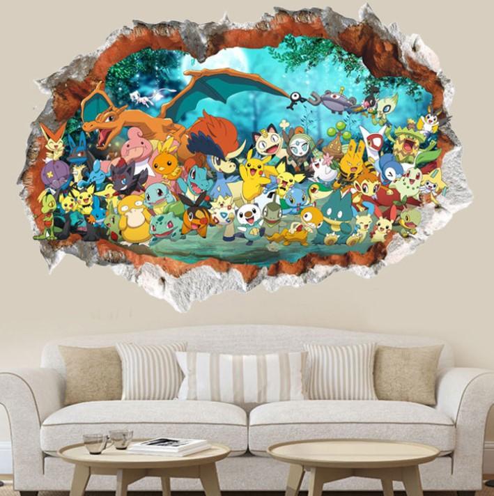 Pokemon Wall Decals LV2244 Three-Dimensional Sticker - Lusy Store
