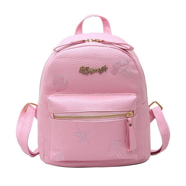 Preppy Style Women Backpack Mini PU Leather Backpack Schoolbags - Lusy Store