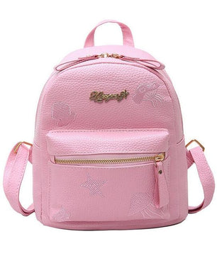 Preppy Style Women Backpack Mini PU Leather Backpack Schoolbags - Lusy Store