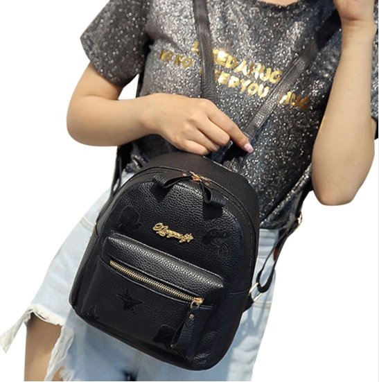 Preppy Style Women Backpack Mini PU Leather Backpack Schoolbags - Lusy Store
