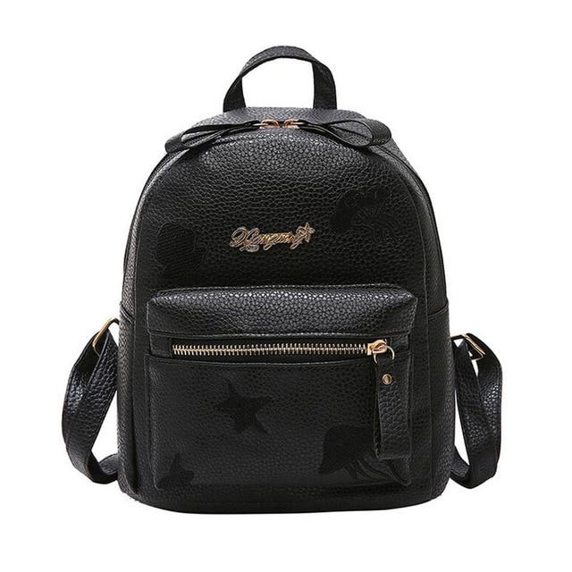 Preppy Style Women Backpack Mini PU Leather Backpack Schoolbags - Lusy Store
