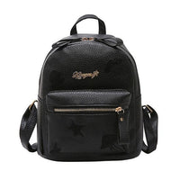 Preppy Style Women Backpack Mini PU Leather Backpack Schoolbags Black United States