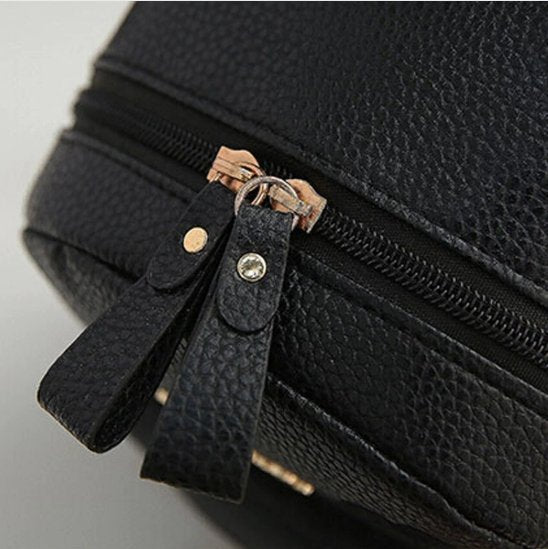 Preppy Style Women Backpack Mini PU Leather Backpack Schoolbags - Lusy Store