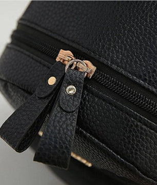 Preppy Style Women Backpack Mini PU Leather Backpack Schoolbags - Lusy Store