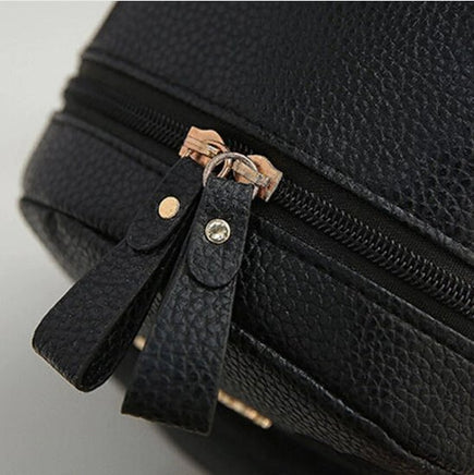 Preppy Style Women Backpack Mini PU Leather Backpack Schoolbags