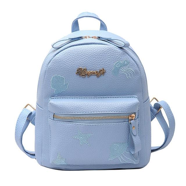 Preppy Style Women Backpack Mini PU Leather Backpack Schoolbags - Lusy Store