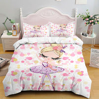 Princess Bed Lovely Kids Bedding Set Soft Quilt Cover For Girls D549 - Lusy Store