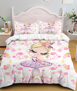 Princess Bed Lovely Kids Bedding Set Soft Quilt Cover For Girls D549 - Lusy Store