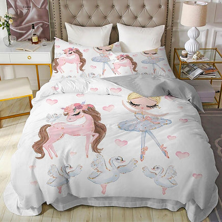 Princess Bed Lovely Kids Bedding Set Soft Quilt Cover For Girls D549 - Lusy Store